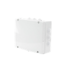 Caja Estanca de PVC Para Derivación y Conexión, 12 Entradas, Tapa Atornillada, 380x300x120 mm (Área interna), Uso Exterior IP55, Material que no Propaga el Fuego y Libre de Hálogenos