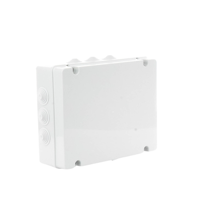 Caja Estanca de PVC Para Derivación y Conexión, 12 Entradas, Tapa Atornillada, 380x300x120 mm (Área interna), Uso Exterior IP55, Material que no Propaga el Fuego y Libre de Hálogenos