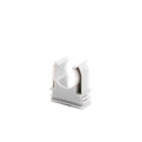 Soporte de presión (Abrazadera), PVC Auto-extinguible, abierto para tubería de 16 mm