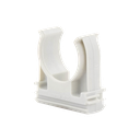 Soporte de presión (Abrazadera), PVC Auto-extinguible, abierto para tubería de 25 mm