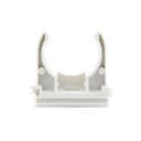 Soporte de presión (Abrazadera), PVC Auto-extinguible, abierto para tubería de 25 mm