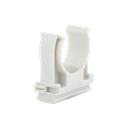 Soporte de presión (Abrazadera), PVC Auto-extinguible, abierto para tubería de 25 mm