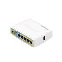 (hEX PoE LITE) RouterBoard, 5 Puertos Fast Ethernet, 4 con PoE Pasivo, 1 Puerto USB