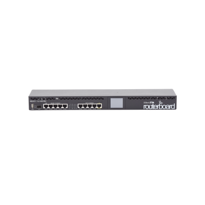 Router Board, CPU 1 Núcleo, 5 Puertos Gigabit, 5 Puertos Fast, 1 Puerto SFP, Licencia Nivel 5 y montaje en Rack