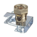 Abrazadera para Tierra Física en Base de Piso Falso, para Cables de 6 a 1/0 AWG. Para Pedestales Cuadrados de 7/8" y Circulares de 1" a 1 1/8"