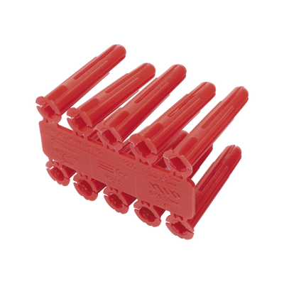 Taquete de 1/4  plástico paquete de 100 piezas para fijar objetos con tornillo en muros y techos de concreto o superficies sólidas, compatible con tornillo TH10X de 10 x 1 1/2"  (1103-03100)