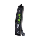 Multicontacto Con Supresor de Picos, Voltaje de Entrada 125 Vca NEMA 5-15P, Con 7 Salidas NEMA 5-15R, 2250 Joules, Protección RJ11