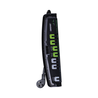 Multicontacto Con Supresor de Picos, Voltaje de Entrada 125 Vca NEMA 5-15P, Con 7 Salidas NEMA 5-15R, 2250 Joules, Protección RJ11
