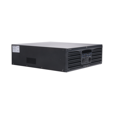 NVR 12 megapixel (4K) / 64 canales IP / Soporta Cámaras con AcuSense  / 16 Bahías de Disco Duro / 2 Tarjetas de Red / Soporta RAID con Hot Swap / HDMI en 4K / Soporta POS