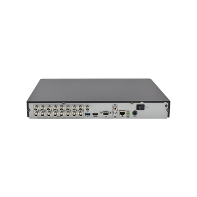 DVR 2 Megapixel / 16 Canales TURBOHD + 2 Canales IP / 2 Bahías de Disco Duro / 1 canal de Audio / H.264+