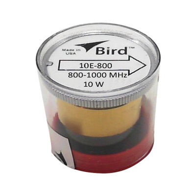 Elemento de 10 Watt en Línea 7/8" para Wattmetro BIRD 43 en Rango de Frecuencia de 800 a 1000 MHz.
