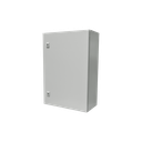 Gabinete de Acero IP66 Uso en Intemperie (500 x 700 x 250 mm) con Placa Trasera Interior Metálica y Compuerta Inferior Atornillable (Incluye Chapa y Llave T).