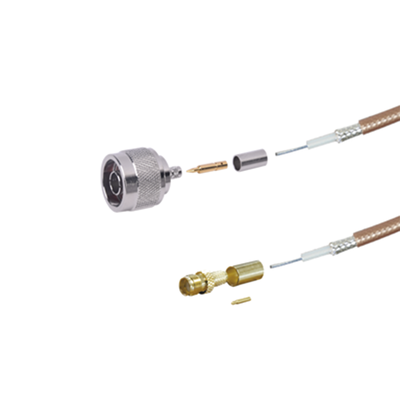 Jumper de 100 cm (39.37 pulgadas) Tipo RG-142/U con Conectores N Macho y SMA Hembra Inverso (Hasta 8 GHz).