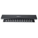 Organizador de Cables Horizontal de 2U para Rack de 19" con Cubierta Metálica