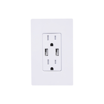 [CAR15UBTRWH] TOMACORRIENTE 15 AMP CONECTOR USB