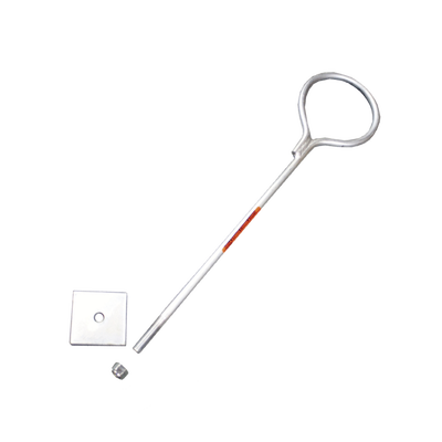 [SAR-45] Ancla de Losa o Pared de 75 cm. de 12 cm diámetro de argolla Galvanizado Electrolítico.