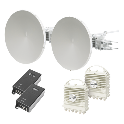 [EH-1200FX-KIT-2FT] Enlace a la velocidad de la fibra, Banda Libre en México, Sin Interferencia, 1 Gbps Reales Full Duplex, 5 km