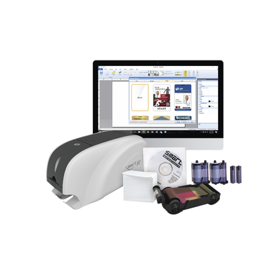 [SMART31DK] Kit Impresora tarjetas PVC /Doble Cara /incluye: 2 x Ribbon, 100 Tarjetas PVC, Software, Kit Limpieza
