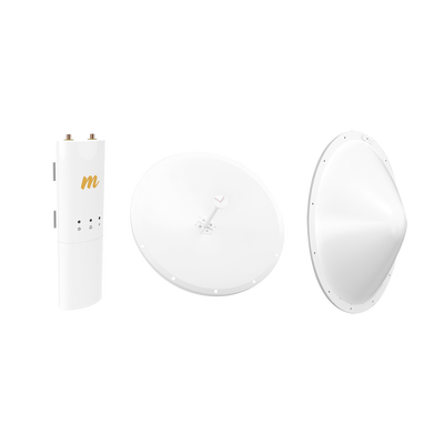 [C5C-TXP-KIT] Kit de radio C5C con Antena de 28dBi, Frecuencia (4.9-6.5 GHz), para hasta 20 km, Radomo, PoE y Jumpers Incluidos