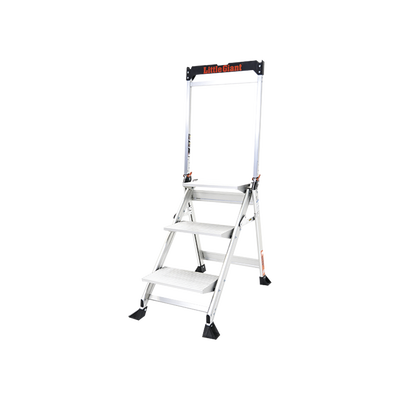 [JUMBO-STEP-3WHR] Escalera de Tijera con Punto de Apoyo Anti-caídas de 0.67 m (Nivel de Pie), con Peldaños JUMBO, (SKU 11903).