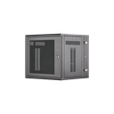 Gabinete PanZone de Montaje en Pared, de 19in, Puerta Ventilada, 12 UR, 635mm de Profundidad, Color Negro