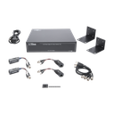 Kit de TRANSCEPTOR ACTIVO DE 4 CANALES / VIDEO+PODER en un solo Cable UTP / 150 metros en 4K, 200 metros en 5 MP/ Envía 36 Vcc y Recibe 12 Vcc / TODO INCLUIDO PARA RACK / Compatible con cámaras HD-TVI/CVI/AHD/CVBS / INSTALACIÓN LIMPIA