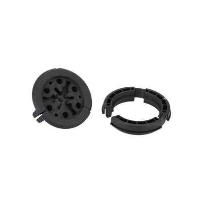 [SEC-614] Bota Pasamuro de 4 Con 6 Orificios de 1/4 Para Cable Corrugado