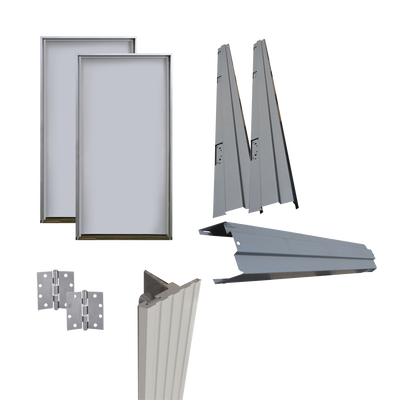 [5052AD] Kit Puerta doble metálica galvanizada 8 ft x 8 ft / Resistente al fuego por 180 min / UL