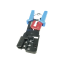 Pinza para Plegar Conectores con Cavidades para RJ45 (8P8C), RJ11 (6P4C) y RJ9 (4P4C). Mecanismo para Plegado Asegurado.