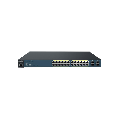 [EWS1200-28TFP] Switch PoE Administrable  de 24 Puertos Gigabit, 4 Puertos SFP, Soporta Hasta 410 W con Opción de Controlador para Serie Neutron y Enturbo.
