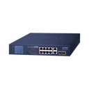 Switch No Administrable 8 Puertos Gigabit con Modo Extender a 250 m,  2 Puertos Uplink 10/100/1000 Mbps, 2 Puertos SFP
