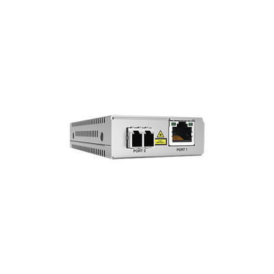 [AT-MMC2000LX/LC-TAA-60] Convertidor de medios Gigabit Ethernet a fibra óptica, conector LC, monomodo (SMF), versión TAA (Trade Agreement Act), 10 km