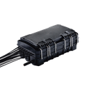 Caja de Distribución de Fibra Óptica para 24 Empalmes, con 16 acopladores SC/APC simplex, Exterior IP65, Color Negro
