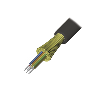 Cable de Fibra Óptica de 4 Hilos, Interior/Exterior, Loose Tube, No Conductiva (Dieléctrica), LS0H, Monomodo OS1/OS2 9/125, 1 Metro (3.28 Pies)
