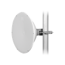 Antena direccional de Alto Rendimiento/ Parábola profunda para mayor aislamiento al ruido / 24.5 dBi / (4.9 - 6.4 GHz) / Conectores N-Hembra / Fácil Montaje y Soporte de acero inoxidable /  Radomo Incluido
