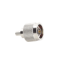 Conector N Macho, Anillo Plegable y Pin Cautivo para RG-8/X, 9258, LMR-240, Níquel/ Oro/ Teflón.