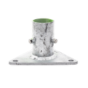 Base Triangular para Mástil de 1" a 2" con Opresores. Galvanizado por Inmersión en Caliente.