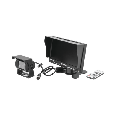 [K7000B] Sistema Profesional Alámbrico  de Cámara de Reversa y Monitor para Vehículos de Trabajo y Montacargas