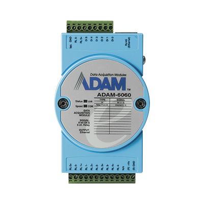 [ADAM-6060] MODULO CON 6 ENTRADAS Y 6 SALIDAS PARA INTEGRAR CON FIBER COMMAND VIA ETHERNET