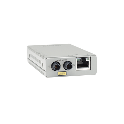 [AT-MMC200/ST-90] Convertidor de medios fast ethernet a fibra óptica, conector ST, multimodo (MMF), distancia hasta 2 km