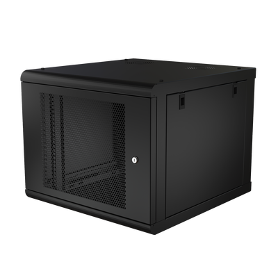 [SR-1909-GN2P] Gabinete de Pared con Puerta Perforada, 635mm de Profundidad, 9U Rack de 19'', Acero Reforzado