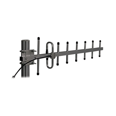 [SY307-SF6SNMABK] Antena Yagi Anodizada en Negro 340-366 MHz, 7 Elementos, 10 dB de Ganancia, 250 Watt, N Macho.