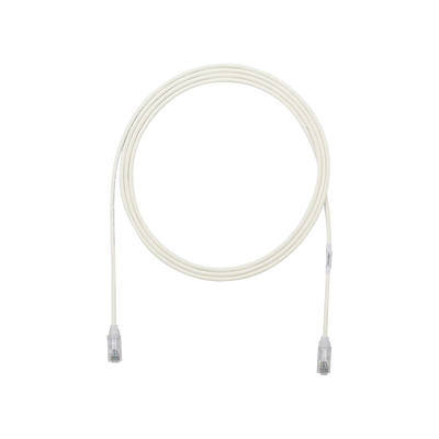 [UTP28SP1] Cable de Parcheo TX6, UTP Cat6, Diámetro Reducido (28AWG), Color Blanco Mate, 0.30 Metros (1 Pie)