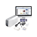 Kit de Impresora tarjetas de PVC / Puede Crecer a Laminador/ Una Cara / Incluye: 2 x Ribbon a Color, 100 Tarjetas PVC, Kit de Limpieza, Software
