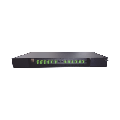 [KITPATCH-FD500] Patch panel de 12 puertos de 1u, incluye pigtails, adapters plates y splice tray