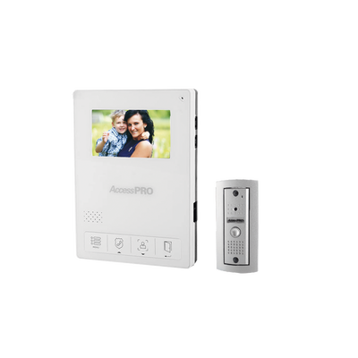 [TV-PRO-400AW] Kit de Videoportero / Frente de Calle Antivandalismo / Cámara 900TVL para Baja Iluminación / Pantalla Alta Resolución / Control