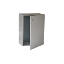 Gabinete de Acero IP66 Uso en Intemperie (400 x 600 x 250 mm) con Placa Trasera Interior Metálica y Compuerta Inferior Atornillable (Incluye Chapa y Llave T).