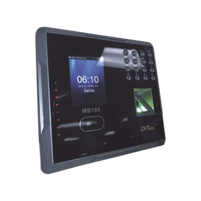 [MB160ID] Lector de Reconocimiento Facial, Tarjeta y Huella Digital / 1500 Rostros / 1500 huellas / Lector de tarjetas de proximidad / Soporta DDNS con BIOTIMEPRO / Función ADMS INCLUIDA