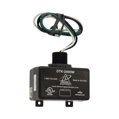 [DTK-240HW] Dispositivo de Protección Contra Sobretensiones de 240 VCA, Para Paneles de Alarma de Incendio, Páneles Eléctricos residenciales, Motores, Sistemas de Bombeo