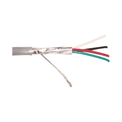 [9239/1000] Caja de 305 Metros (1000 Pies) / 4 X 22 AWG / Blindado / CMR, Color Gris. Aplicaciones en Sistemas de Audio, Alarmas y Control de Acceso.